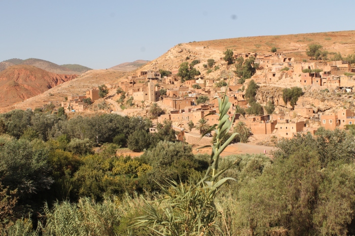 View of a traditional village in the Atlas Mountains.